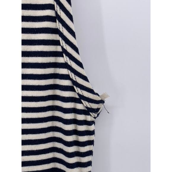 DESIGN LAB LORD & TAYLOR Women's Navy-White Striped Crewneck Maxi Dress SZ XS - Picture 5 of 11